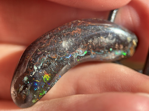 Boulder opal kette poliert - opal,