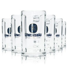 Löwenbräu bier glas - 6x, 0,3l