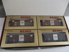 Bemo Spur H0m 7450 100 Gedeckter Güterwagen Set 4.-teilig in OVP3