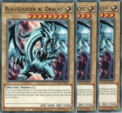 Yugioh blauäugiger w - 3x,