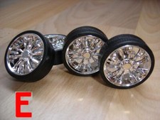 #E CHROMFELGEN ALUFELGEN FÜR MODELLAUTOS 1:24  