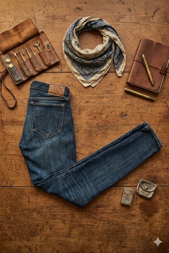 Jeans rohblau vintage double - rohblau,