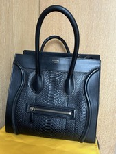 CELINE Luggage Bag Python schwarz groß - Original