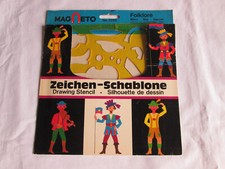 Folklore  Zeichenschablone Magneto 2255 Malschablone ca. 1970 vintage