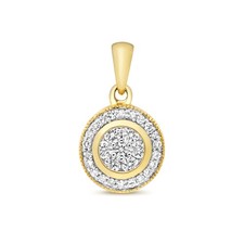 Diamant Halo Cluster Anhänger