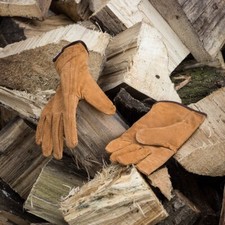 Gartenhandschuhe aus Schweinsleder, braune Lederhandschuhe, Arbeitshandschuhe