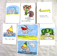 Otto Waalkes  7 x Postkarte  OTTIFANT Grußkarte Kunstkarte Cartoon