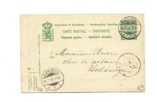 Postkarte Luxemburg Antwort