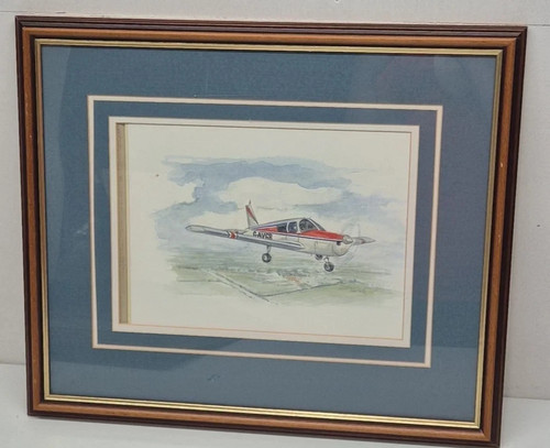 Gerahmtes luftfahrt aquarell - gerahmtes,