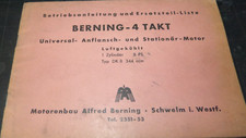 Berning-4 Takt  Betriebsanleitung-Erstzteilliste Universal A.u. Stationär-Motor