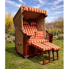 Strandkorb Mittelmeer Mahagoni