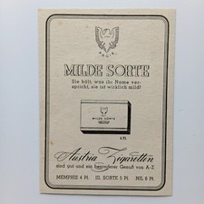 1942 Austria Zigaretten Milde Sorte NIL Memphis, Werbeanzeige, Werbung, Reklame