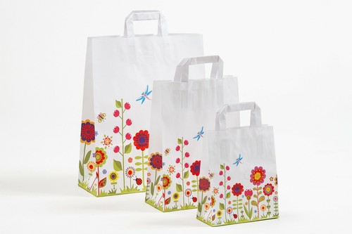 Papiertragetaschen blumenwiese - papiertragetaschen,