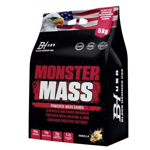 Monster mass 8kg vanille - monster,