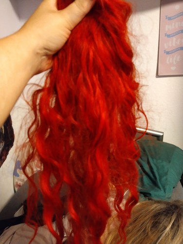 Haarteil rot blond mit clip - mit,