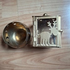 Konvolut : 2 versch. Teelichthalter Messing