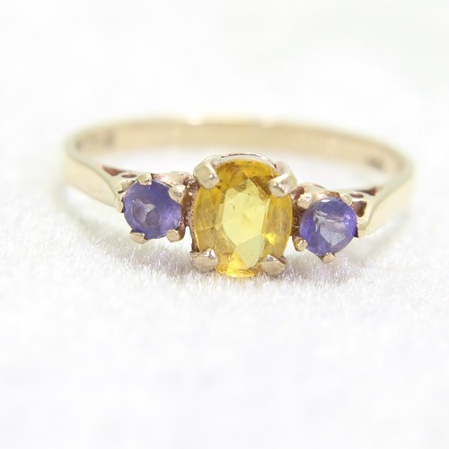 Vintage ring gelber saphir - ring,