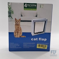 Sailnovo Katzenklappe XL Hundeklappe 4 Wege Magnet-Verschluss für Kat... SL-2341