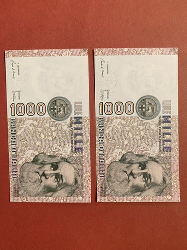 Lot banknoten italienische - lot, 2