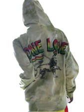 Sweatshirt Jacke grün Batik