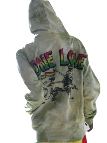 Sweatshirt jacke grün batik - jacke,