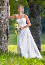 Brautkleid Hochzeitskleid Isabel de Mestre 8652 Hanna 38 ivory A-Linie Perlen