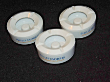 3x Vintage Philip Morris Aschenbecher 10,5 cm ORNAMIN 4149 Windschutz Deckel W