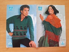 Faltprospekt strick mit Schoeller Wolle, Nr.1140-1141, He.Pullover +Schultertuch