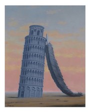 Surrealistisches Schiefer Turm