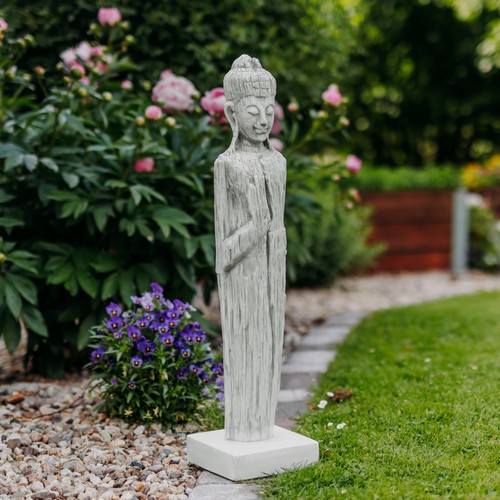 Steinfigur stehender buddha - steinfigur,