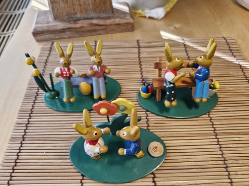Figur osterhase hasen auf - auf, bank