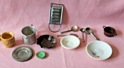 Antike puppenstube küche - puppenstube,