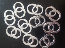 10 Stück Silberne Ringe Hochzeit Ehe Tischdeko  Streudeko Streuteile 