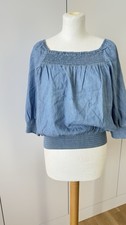 H&M edle Cropped Jeansbluse