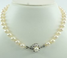 Vintage Perlenkette 333er Gold 8 Karat Goldverschluss (80cm)