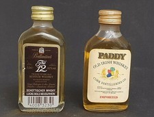Ballantines und Old Irish Paddy  Whiskey 2 Miniatur Flaschen 80iger Jahre