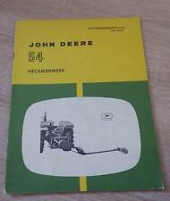 John Deere Heckmähwerk 54 Betriebsanleitung