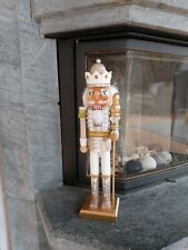 Nussknacker PRINZ  in Silber Weiß Ehrengarde  Holz 38cm groß Deko Top 