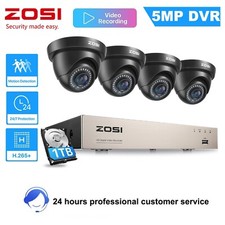 ZOSI 8CH 1080P DVR Überwachungskamera Set 1TB 4 Aussen FHD Kamera H.265+ Wie Neu