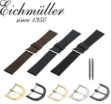 Armband Uhrenband Leder Schwarz / Dunkelbraun / Braun in 18/20 mm Eichmüller