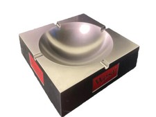 West Aschenbecher silber 13 cm x 13 cm