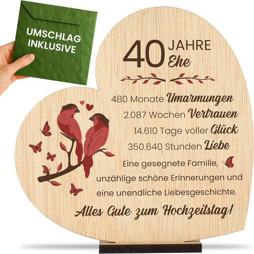 Geschenk zum hochzeitstag - geschenk, 40.
