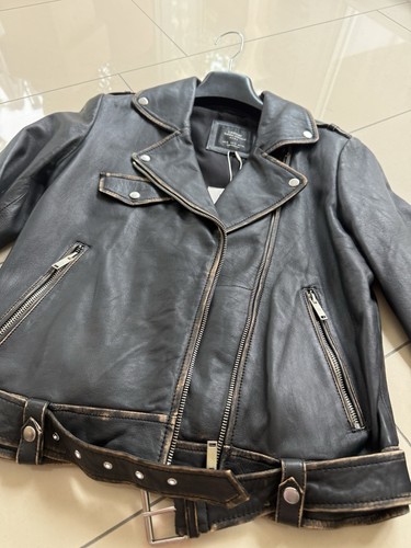 Zara biker lederjacke - biker, s