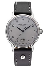 Bruno Söhnle -Bergamo Big Herrenuhr Schwarz Grau Datum Saphirglas Quarz 39mm- 17