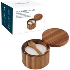 Acacia Holz Salzdose mit