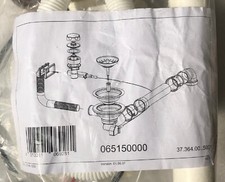 Ablaufgarnitur mit flexibelem Überlauf f. Spülen m. 1 Becken Korbventil+Exzenter