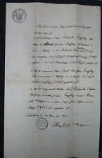 1872 Freistempel Schkeuditz/Sachsen. 1/2 Thaler. 15G Dokument steuerstempel.