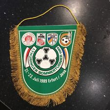Wimpel vom 1.Thüringer Sommerturnier 1989 Fußball mit Jena, Erfurt, St.Pauli
