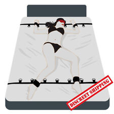 7 Ringe BDSM Fesseln Set Bondage Hand Fuß Fessel Bett Handfesseln Fußfesseln DE