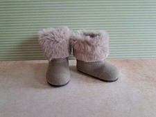 Puppenstiefel in grau - 5,8cm x 2,8cm